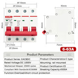 DC Solar Wind Mini Circuit Breaker Overload Protection 6A to 125A electrical supplys  BushLine