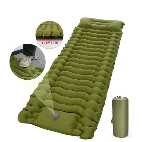 Single Camping Mattress Ultralight Inflatable Built-in Air Pump outdoor equipment  