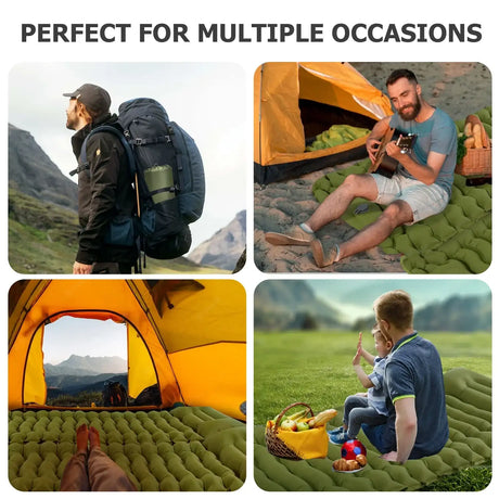 Single Camping Mattress Ultralight Inflatable Built-in Air Pump outdoor equipment  
