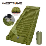Single Camping Mattress Ultralight Inflatable Built-in Pillow &Air Pump outdoor equipment  BushLine