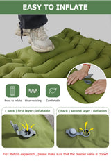 Single Camping Mattress Ultralight Inflatable Built-in Pillow &Air Pump outdoor equipment  BushLine