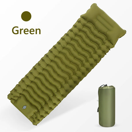 Single Camping Mattress Ultralight Inflatable Built-in Pillow &Air Pump outdoor equipment  BushLine