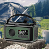 Solar 12000mAh Emergency Radio Charger AM/FM Hand Crank solar power  