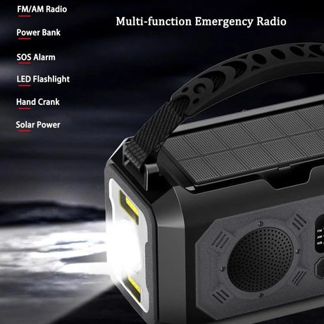 Solar 12000mAh Emergency Radio Charger AM/FM Hand Crank solar power  