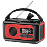 Solar 12000mAh Emergency Radio Charger AM/FM Hand Crank solar power BushLine Red