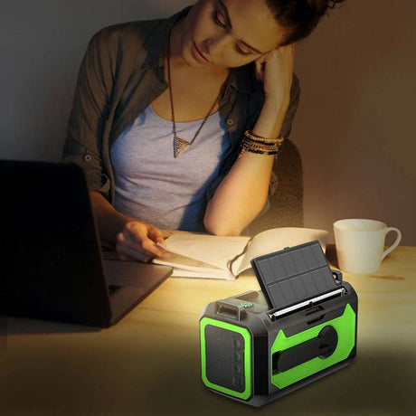 Solar 12000mAh Emergency Radio Charger AM/FM Hand Crank solar power  BushLine