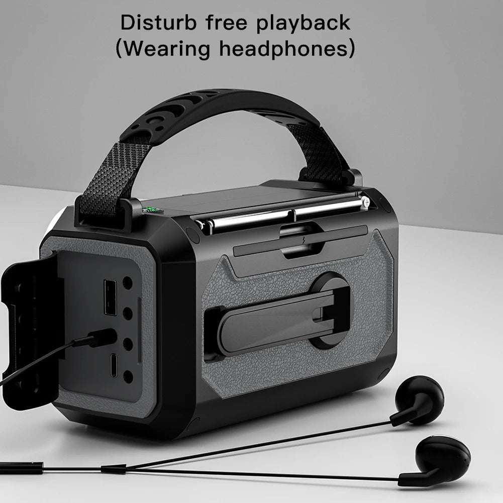 Solar 12000mAh Emergency Radio Charger AM/FM Hand Crank solar power  BushLine