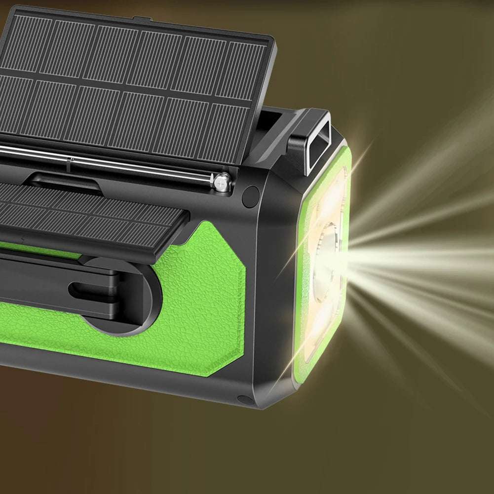 Solar 12000mAh Emergency Radio Charger AM/FM Hand Crank solar power  BushLine