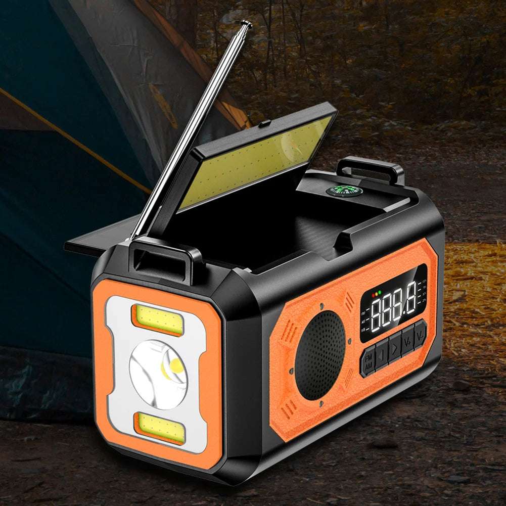 Solar 12000mAh Emergency Radio Charger AM/FM Hand Crank solar power  BushLine