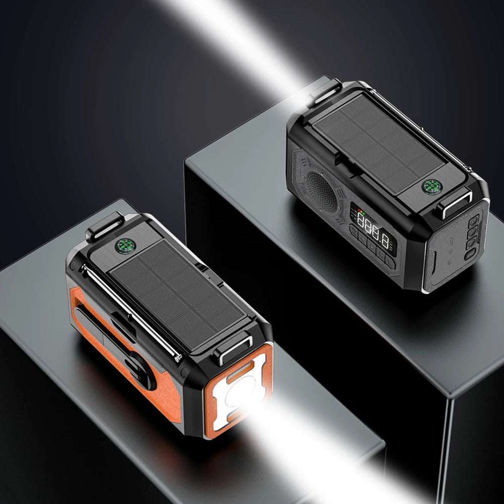 Solar 12000mAh Emergency Radio Charger AM/FM Hand Crank solar power  BushLine
