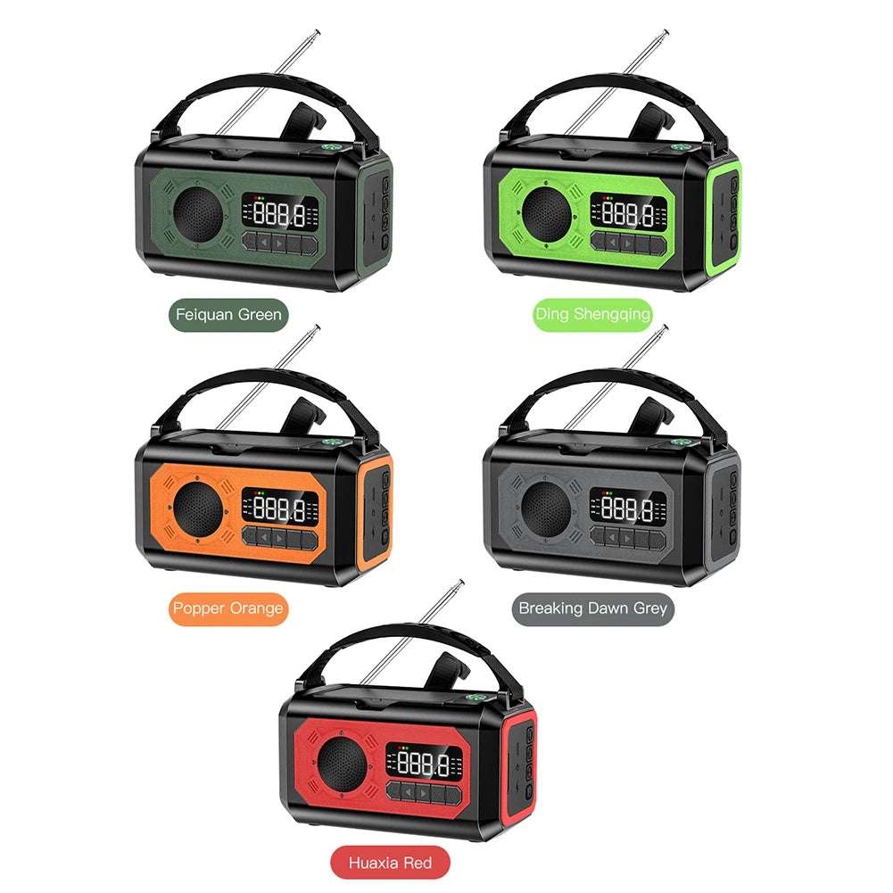 Solar 12000mAh Emergency Radio Charger AM/FM Hand Crank solar power  BushLine