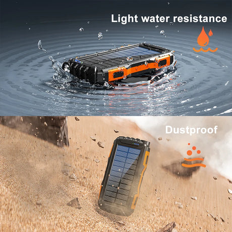 Solar Power Bank 42800mAh Waterproof Portable Charger Powerbank solar power  
