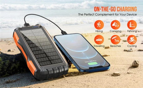 Solar Power Bank 42800mAh Waterproof Portable Charger Powerbank solar power  