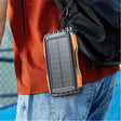 Rugged solar power bank with twin USB and LED torch