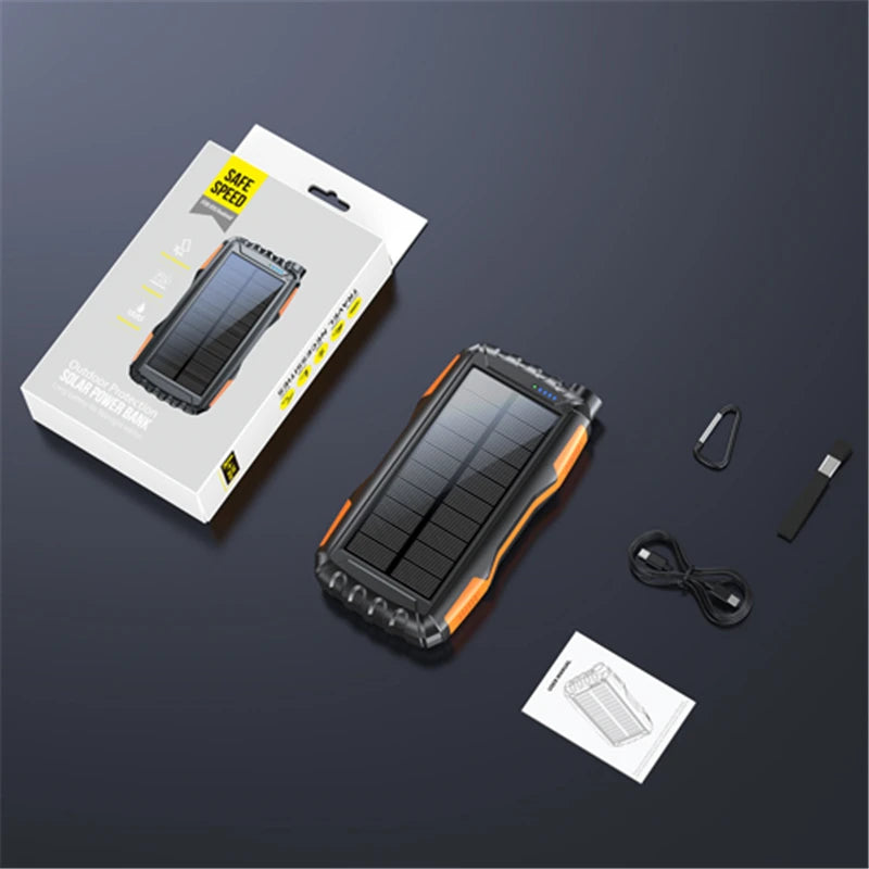 Solar Power Bank 42800mAh Waterproof Portable Charger Powerbank solar power  BushLine