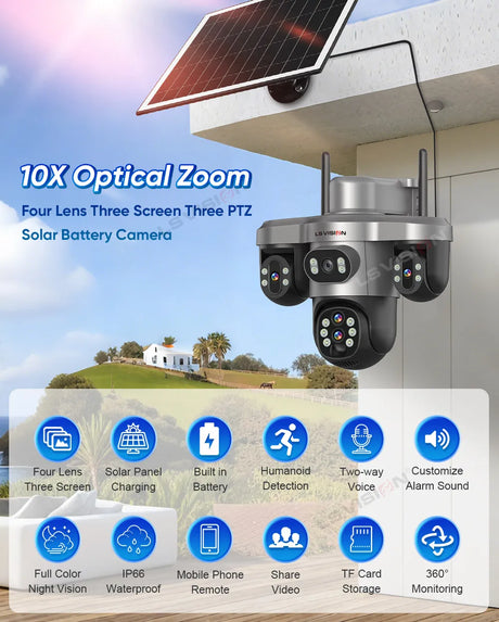 Solar Security Camera WI-FI Auto Tracking Security & Safety  