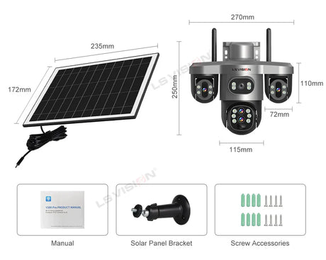 Solar Security Camera WI-FI Auto Tracking Security & Safety  