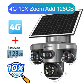 4G variant graphic pairing the camera with a 128GB SD card and 10x zoom