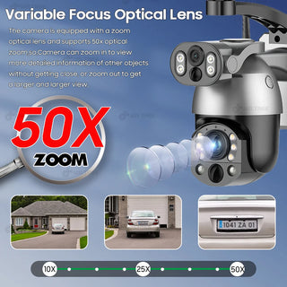 Solar Security Camera WIFI Human Tracking 50X Optical Zoom security systems  
