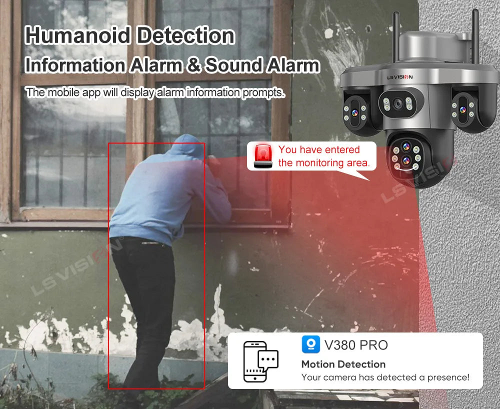 Solar Security Camera WiFi 10X Zoom Auto Tracking Wifi Surveillance Security & Safety  