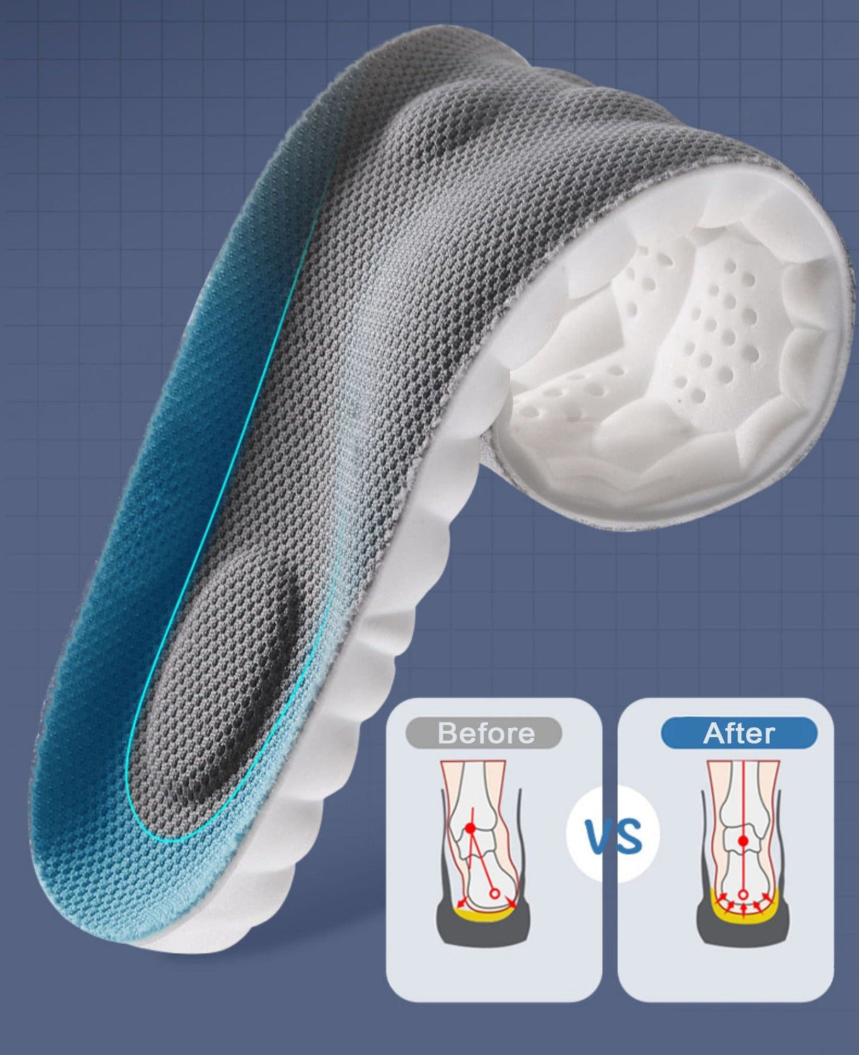 Sport Insoles Shock Absorption Arch Support Health  BushLine
