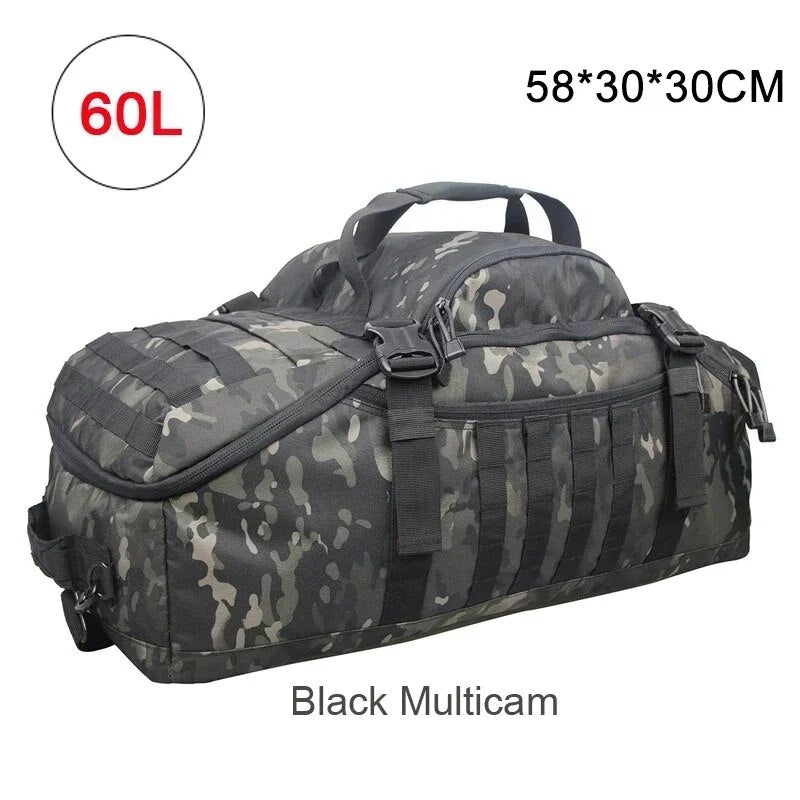Sport Molle Combination Carry Bag Backpacks BackPacks BushLine 60L Black Camo