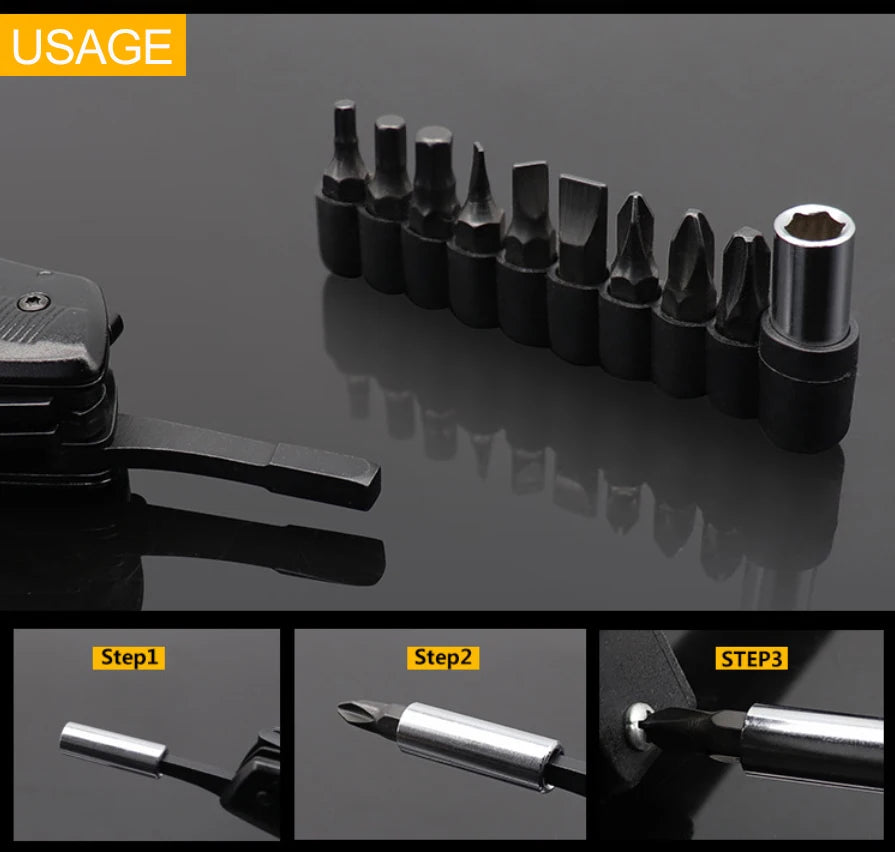 Stainless Steel 18 in 1 Multi Tool Knife Aluminum Handle tools  