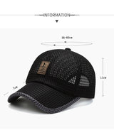 Summer Women Men Mesh Baseball Cap hats  
