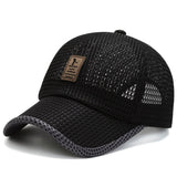 Summer Women Men Mesh Baseball Cap hats BushLine Black Cap 1