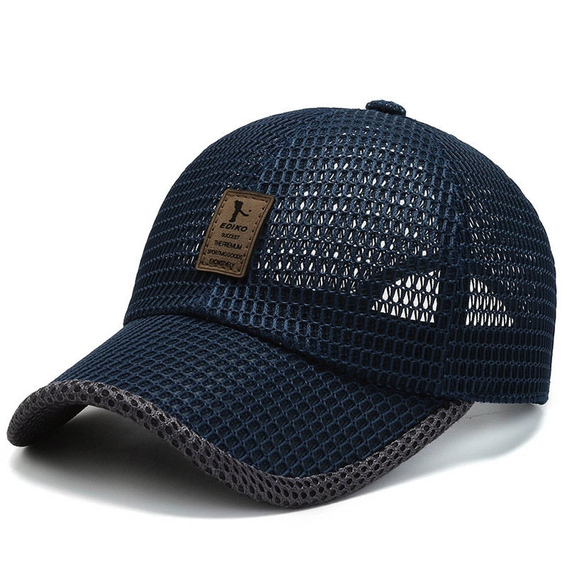 Summer Women Men Mesh Baseball Cap hats BushLine Navy Cap 1