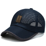 Summer Women Men Mesh Baseball Cap hats BushLine Navy Cap 1