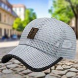 Summer Women Men Mesh Baseball Cap hats BushLine Light Grey Cap 1