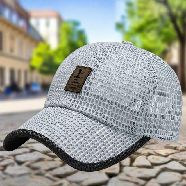 Summer Women Men Mesh Baseball Cap hats BushLine Light Grey Cap 1