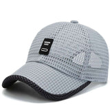 Summer Women Men Mesh Baseball Cap hats BushLine Light Grey Cap 2