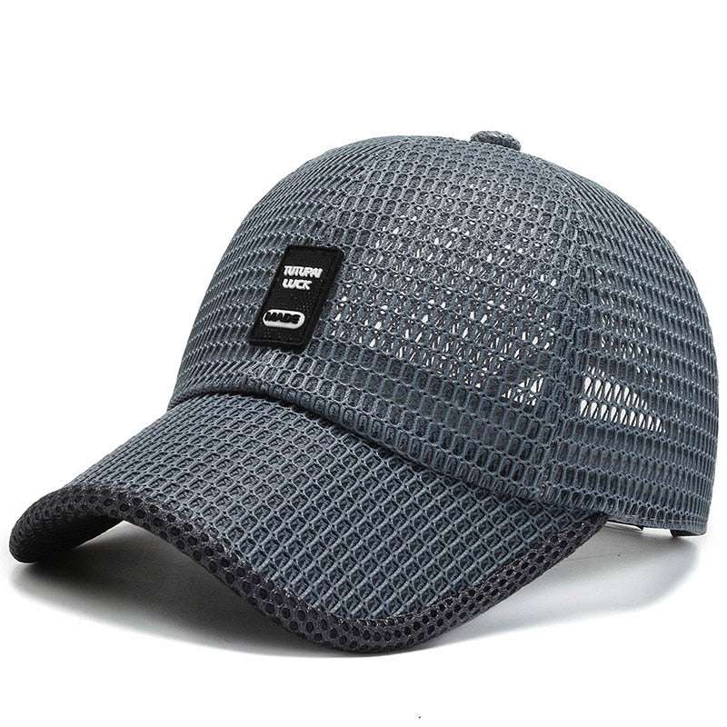 Summer Women Men Mesh Baseball Cap hats BushLine Dark Grey Cap 2