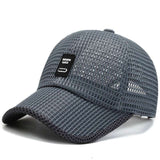 Summer Women Men Mesh Baseball Cap hats BushLine Dark Grey Cap 2