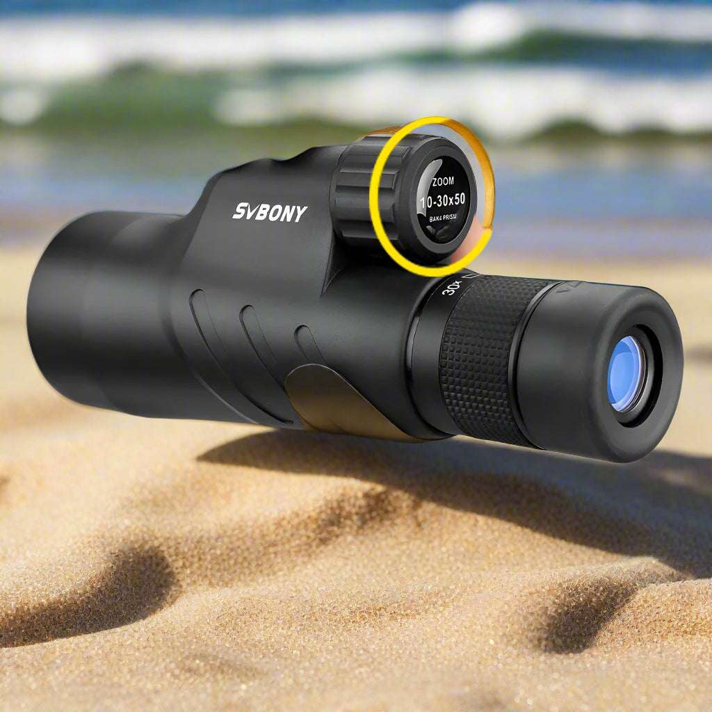 Svbony SV45 Monoculars 10-30 x 50 BAK4 Prism IPx7 Waterproof Optics  BushLine