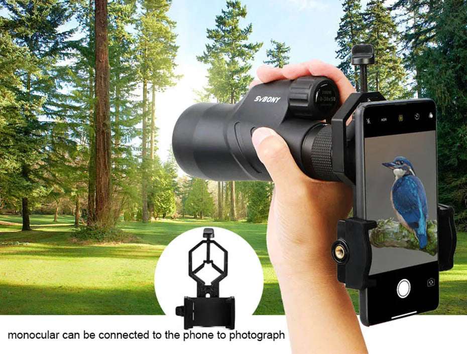 Svbony SV45 Monoculars 10-30 x 50 BAK4 Prism IPx7 Waterproof Optics  BushLine