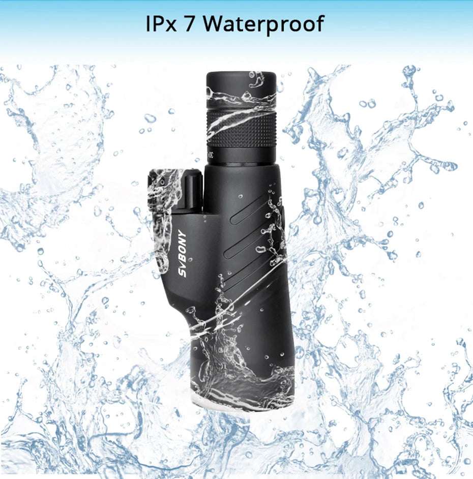 Svbony SV45 Monoculars 10-30 x 50 BAK4 Prism IPx7 Waterproof Optics  BushLine