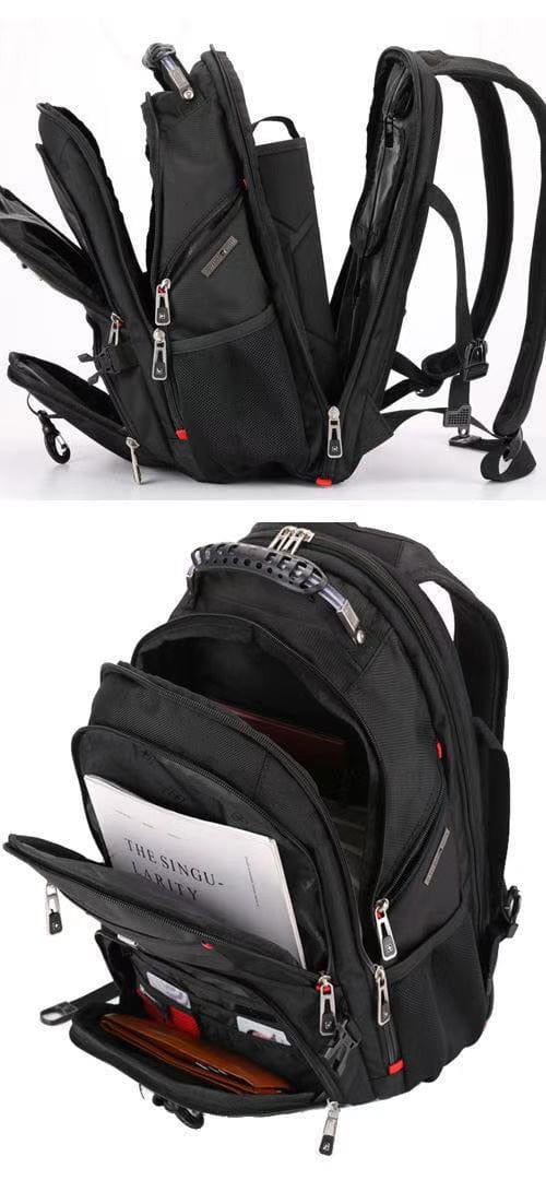 Swiss-Multifunctional Durable Laptop Backpack USB Charging Port BackPacks  BushLine