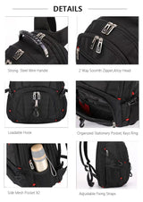 Swiss-Multifunctional Durable Laptop Backpack USB Charging Port BackPacks  BushLine