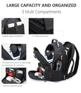Swiss-Multifunctional Durable Laptop Backpack USB Charging Port BackPacks  BushLine