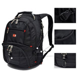 Swiss-Multifunctional Durable Laptop Backpack USB Charging Port BackPacks BushLine 17 inch General