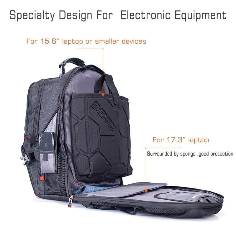 Swiss-Multifunctional Durable Laptop Backpack USB Charging Port BackPacks  BushLine