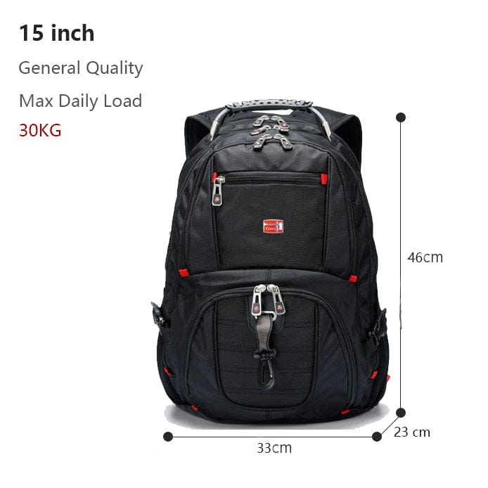 Swiss-Multifunctional Durable Laptop Backpack USB Charging Port BackPacks  BushLine