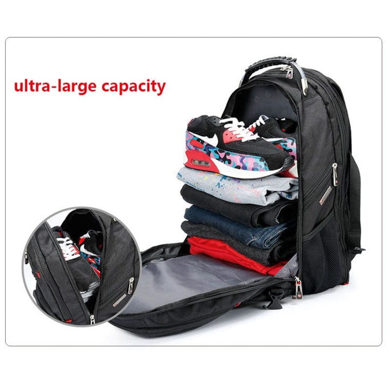 Swiss-Multifunctional Durable Laptop Backpack USB Charging Port BackPacks  BushLine