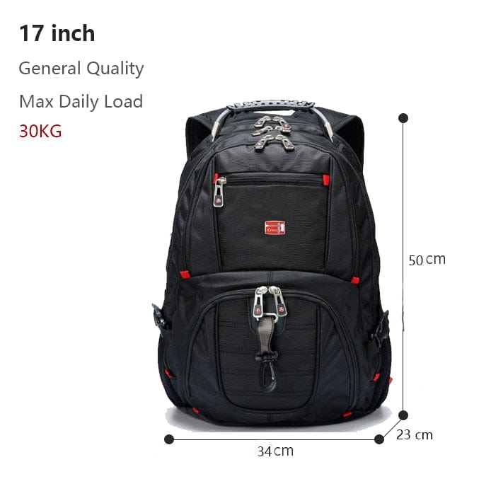 Swiss-Multifunctional Durable Laptop Backpack USB Charging Port BackPacks  BushLine