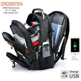 Swiss-Multifunctional Durable Laptop Backpack USB Charging Port BackPacks  BushLine