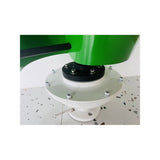 T-500W tulip turbine mounting flange and generator base close up with fixing bolts