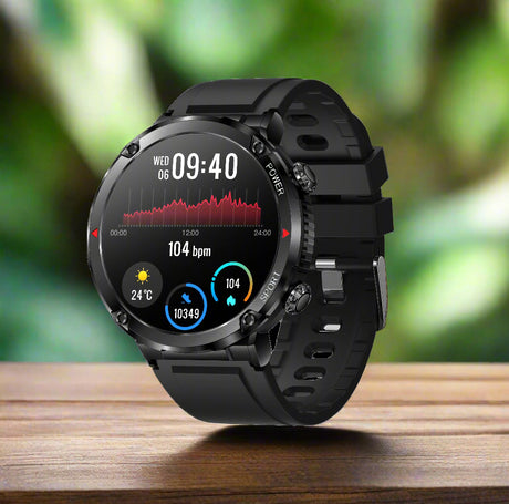 T30 Smart Watch AMOLED Display Outdoor Bluetooth Watchs BushLine black